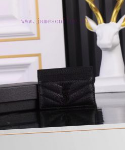 Yves Saint Laurent Bags SLoro Piana card clip credit clip metal interlocking YSL standard, jacquard embossed stitchi vfvl5kc6