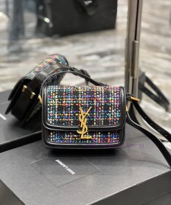 Yves Saint Laurent Bags 𝑺𝑶𝑳𝑭𝑬𝑹𝑰𝑵𝑶 𝑩𝑶𝑿 Colored coarse woolen gold button_19cmMust be popular, it conquered the entire m59vaipz