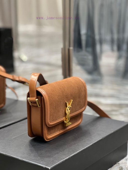 Yves Saint Laurent Bags 𝑺𝑶𝑳𝑭𝑬𝑹𝑰𝑵𝑶 𝑩𝑶𝑿 Caramel color with corduroy 2cmMust be popular, it conquered the entire fashio jabxpzcd - Image 5