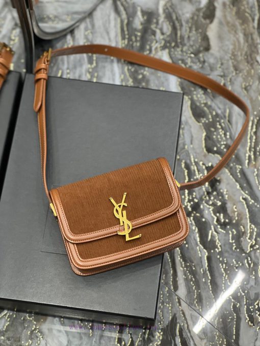 Yves Saint Laurent Bags 𝑺𝑶𝑳𝑭𝑬𝑹𝑰𝑵𝑶 𝑩𝑶𝑿 Caramel color with corduroy 2cmMust be popular, it conquered the entire fashio jabxpzcd - Image 7