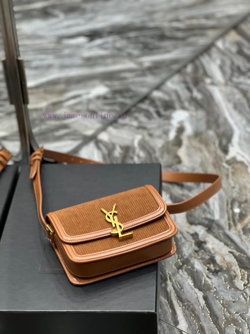 Yves Saint Laurent Bags 𝑺𝑶𝑳𝑭𝑬𝑹𝑰𝑵𝑶 𝑩𝑶𝑿 Caramel color with corduroy 2cmMust be popular, it conquered the entire fashio jabxpzcd - Image 8