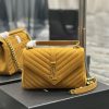 Yves Saint Laurent Bags Monogram college Turquoise corduroy with cowhide gold buckleWannian postman bag, hot and ex wgqdik9f