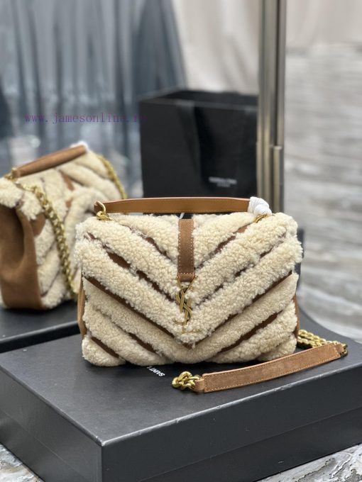 Yves Saint Laurent Bags Monogram college Lamb wool paired with suedeWannian postman bag, hot and explosive 24cm, st kyad0wxx - Image 2