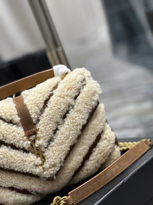 Yves Saint Laurent Bags Monogram college Lamb wool paired with suedeWannian postman bag, hot and explosive 24cm, st kyad0wxx - Image 4