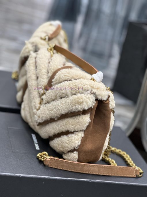 Yves Saint Laurent Bags Monogram college Lamb wool paired with suedeWannian postman bag, hot and explosive 24cm, st kyad0wxx - Image 5