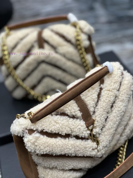 Yves Saint Laurent Bags Monogram college Lamb wool paired with suedeWannian postman bag, hot and explosive 24cm, st kyad0wxx - Image 7
