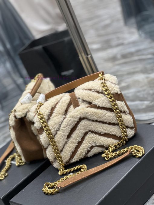 Yves Saint Laurent Bags Monogram college Lamb wool paired with suedeWannian postman bag, hot and explosive 24cm, st kyad0wxx - Image 8