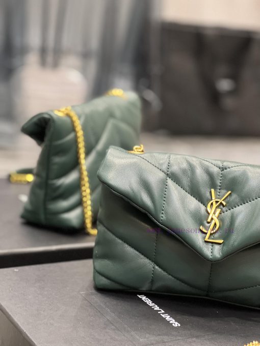 Yves Saint Laurent Bags Dark green gold buckle𝙇𝙤𝙪𝙡𝙤𝙪𝙋𝙛𝙛𝙚𝙧𝙢𝙞⼉𝙣𝙞 _ Mini crossbody bag is coming. The whole bag is made puvvcvl7 - Image 5