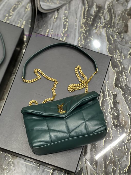 Yves Saint Laurent Bags Dark green gold buckle𝙇𝙤𝙪𝙡𝙤𝙪𝙋𝙛𝙛𝙚𝙧𝙢𝙞⼉𝙣𝙞 _ Mini crossbody bag is coming. The whole bag is made puvvcvl7 - Image 7