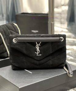 Yves Saint Laurent Bags Black silver buckle frosted style𝙇𝙤𝙪𝙡𝙤𝙪𝙋𝙪𝙛𝙛𝙚𝙧 Quilted lamb leather bag, made of 100% lambski ghs08oyh