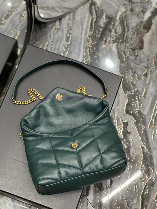 Yves Saint Laurent Bags Dark green gold buckle𝙇𝙤𝙪𝙡𝙤𝙪𝙋𝙛𝙛𝙚𝙧𝙢𝙞⼉𝙣𝙞 _ Mini crossbody bag is coming. The whole bag is made puvvcvl7 - Image 9