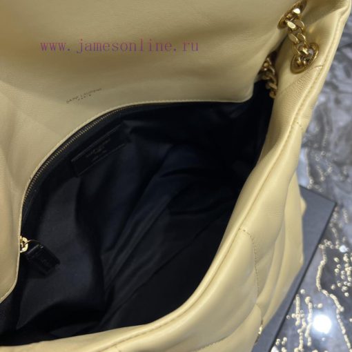 Yves Saint Laurent Bags Light yellow gold buckle𝙇𝙤𝙪𝙡𝙤𝙪𝙋𝙪𝙛𝙛𝙚𝙧 Quilted lamb leather bag, made of 100% lambskin, with a f90ithkw - Image 10