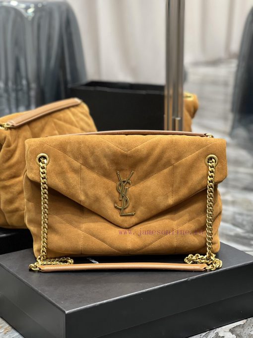 Yves Saint Laurent Bags Earth gold buckle frosted style𝙇𝙤𝙪𝙡𝙤𝙪𝙋𝙪𝙛𝙛𝙚𝙧 Quilted lamb leather bag, made of 100% lambskin, rkyh5etj