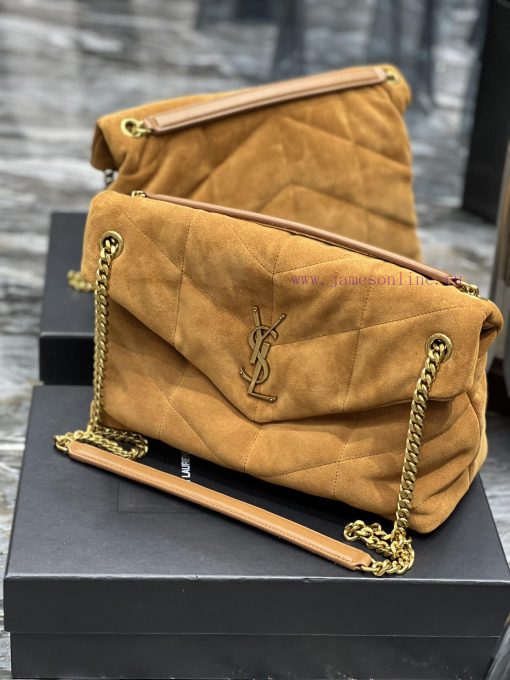 Yves Saint Laurent Bags Earth gold buckle frosted style𝙇𝙤𝙪𝙡𝙤𝙪𝙋𝙪𝙛𝙛𝙚𝙧 Quilted lamb leather bag, made of 100% lambskin, rkyh5etj - Image 4