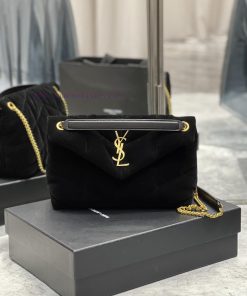 Yves Saint Laurent Bags Autumn and winter velvet styles are available 🧏 ‍️Loulou Puffer launches velvet leather seri zn5e57mw