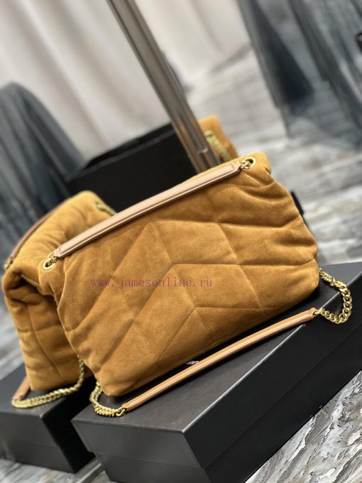Yves Saint Laurent Bags Earth gold buckle frosted style𝙇𝙤𝙪𝙡𝙤𝙪𝙋𝙪𝙛𝙛𝙚𝙧 Quilted lamb leather bag, made of 100% lambskin, rkyh5etj - Image 10