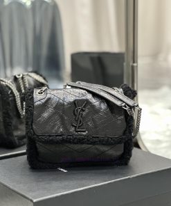 Yves Saint Laurent Bags Niki_ Autumn/Winter Fury CollectionA warm bag made of durable oil wax cowhide and lamb, with 5h56vmp2