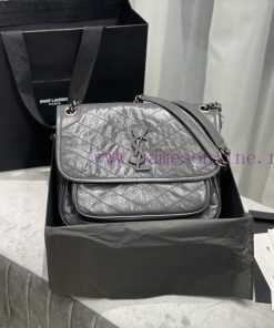 Yves Saint Laurent Bags NIKI New Mediumdark greyThe new Niki is more practical, adding a D-buckle on each side and a d7ml7l12