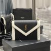 Yves Saint Laurent Bags 𝙂𝘼𝘽𝙔 Quilted pattern envelope bag, made of Italian lambskin, full leather inside and outside lmm8ke42