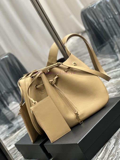 Yves Saint Laurent Bags Flat Hobo bag_Y Home Full Leather Drawstring Bag/Shoulder BackpackThe all leather design add kdxkuu5k - Image 3