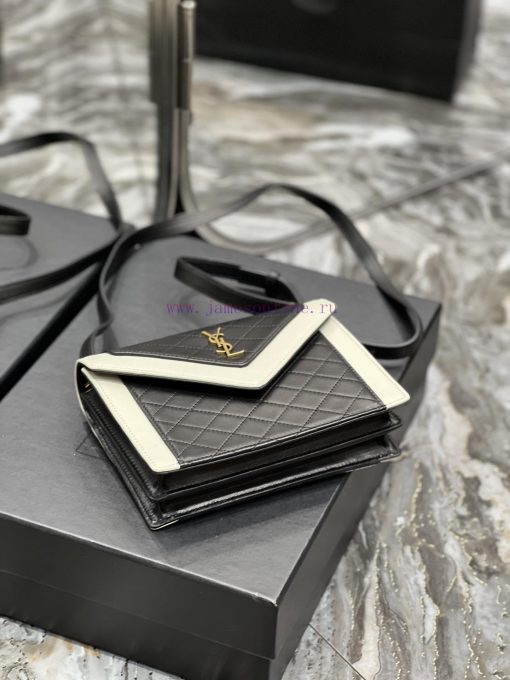 Yves Saint Laurent Bags GABY mini_ Quilted Pattern Envelope Bag, made of Italian lambskin with full leather inside a 0sk6h5kq - Image 8