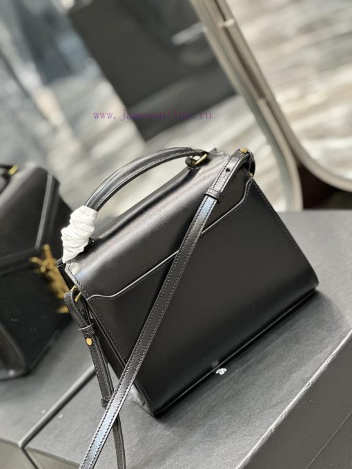 Yves Saint Laurent Bags Black gold buckle toothpick pattern_The other design of the CASSANDRA mini handbag series is 2gyr4pkt - Image 6