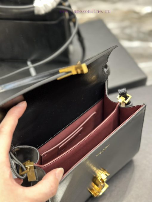 Yves Saint Laurent Bags Black gold buckle toothpick pattern_The other design of the CASSANDRA mini handbag series is 2gyr4pkt - Image 10