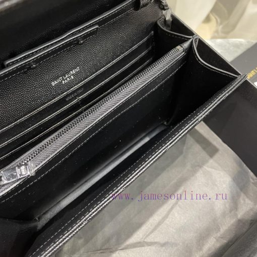 Yves Saint Laurent Bags 𝑴𝒐𝒏𝒐𝒈𝒓𝒂𝒎 𝑾𝒐𝒄 Authentic and Latest_Black buckleMONOGRAM caviar pattern envelope package A su x0s91vlo - Image 10