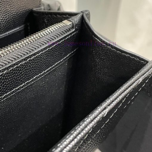 Yves Saint Laurent Bags 𝑴𝒐𝒏𝒐𝒈𝒓𝒂𝒎 𝑾𝒐𝒄 Authentic and Latest_Black silver buckleMONOGRAM caviar pattern envelope packa jng0xq5u - Image 10