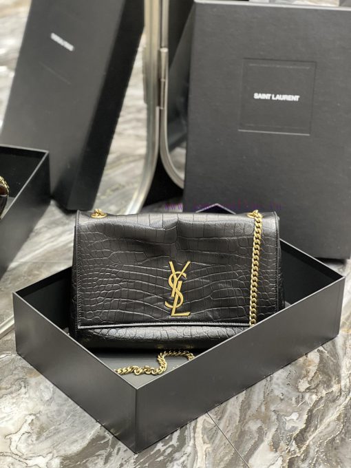 Yves Saint Laurent Bags Crocodile pattern paired with suede_𝐊𝐚𝐭𝐞 _ Dual use suede&plain weave leatherBuying one bag awrponud - Image 2