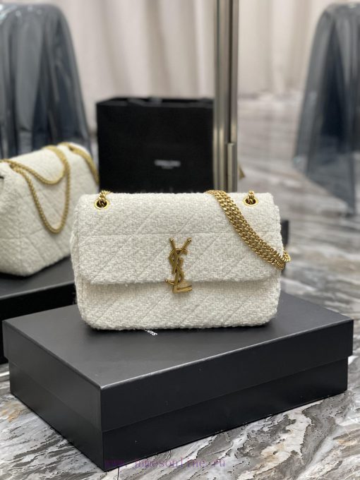 Yves Saint Laurent Bags JAMIE woolen style_Made by splicing imported coarse woolen flowers and decorated with "CARRE d7dru72f - Image 2