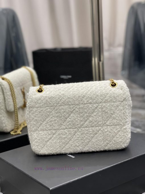 Yves Saint Laurent Bags JAMIE woolen style_Made by splicing imported coarse woolen flowers and decorated with "CARRE d7dru72f - Image 6