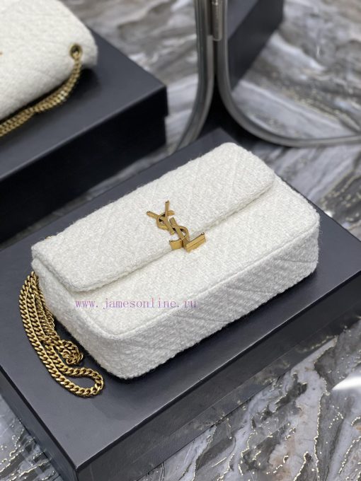 Yves Saint Laurent Bags JAMIE woolen style_Made by splicing imported coarse woolen flowers and decorated with "CARRE d7dru72f - Image 7