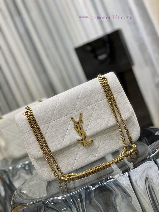 Yves Saint Laurent Bags JAMIE Knitted Style_Made of imported cashmere knitted and spliced together, decorated with " i8p7tnu8 - Image 3