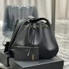 Yves Saint Laurent Bags Flat Hobo bag_Y Home Full Leather Drawstring Bag/Shoulder BackpackThe all leather design add rq1d5402