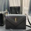 Yves Saint Laurent Bags GABY_Quilted Pattern Envelope Bag, made of Italian lambskin with full leather inside and out 19o7217a