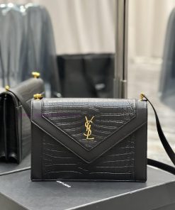 Yves Saint Laurent Bags GABY_Quilted Pattern Envelope Bag, made of Italian lambskin with full leather inside and out 19o7217a
