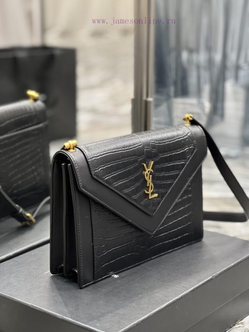 Yves Saint Laurent Bags GABY_Quilted Pattern Envelope Bag, made of Italian lambskin with full leather inside and out 19o7217a - Image 5