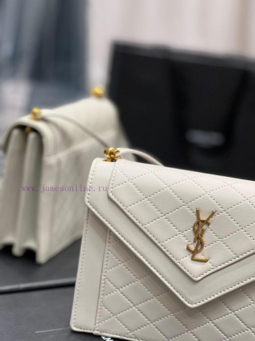 Yves Saint Laurent Bags GABY mini_ Quilted Pattern Envelope Bag, made of Italian lambskin with full leather inside a ji6h0ybh - Image 5