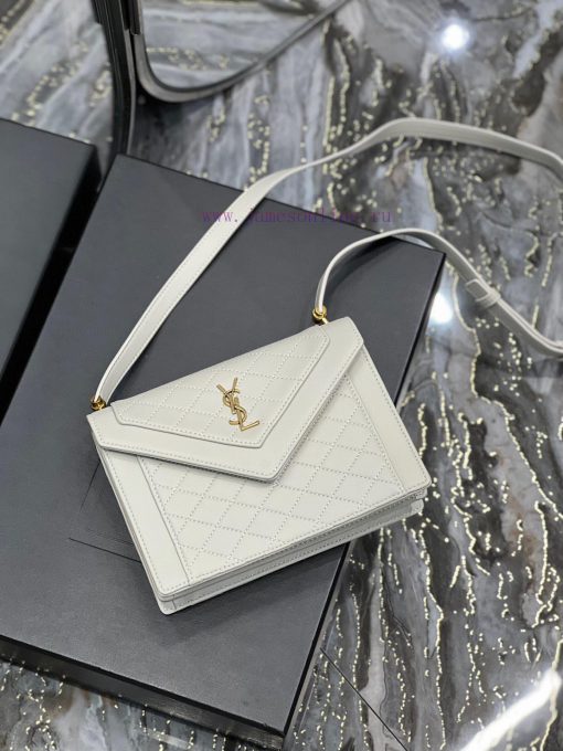 Yves Saint Laurent Bags GABY mini_ Quilted Pattern Envelope Bag, made of Italian lambskin with full leather inside a ji6h0ybh - Image 8