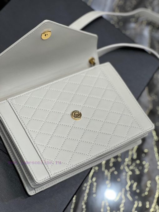 Yves Saint Laurent Bags GABY mini_ Quilted Pattern Envelope Bag, made of Italian lambskin with full leather inside a ji6h0ybh - Image 9
