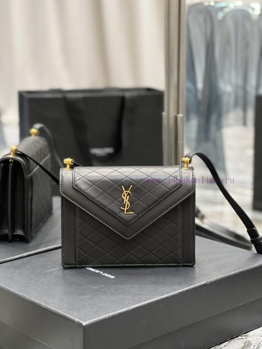 Yves Saint Laurent Bags GABY mini_ Quilted Pattern Envelope Bag, made of Italian lambskin with full leather inside a 16n8qoct