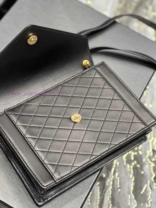 Yves Saint Laurent Bags GABY mini_ Quilted Pattern Envelope Bag, made of Italian lambskin with full leather inside a 16n8qoct - Image 9