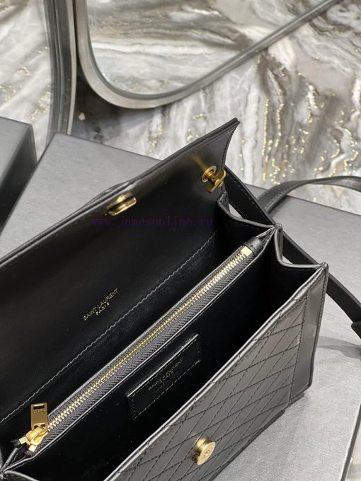Yves Saint Laurent Bags GABY mini_ Quilted Pattern Envelope Bag, made of Italian lambskin with full leather inside a 16n8qoct - Image 10