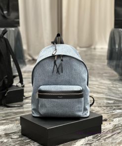 Yves Saint Laurent Bags Backpack Arrived _ Washed denim with leatherThis backpack is specially crafted with exquisit leyiegb2