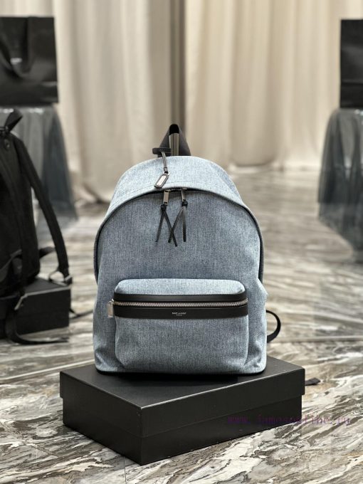Yves Saint Laurent Bags Backpack Arrived _ Washed denim with leatherThis backpack is specially crafted with exquisit leyiegb2