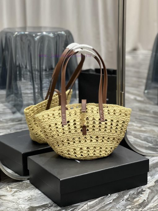 Yves Saint Laurent Bags Quick drop of woven bagsVegetable basket hollowed out straw woven tote bag_Y's exquisite Par 2iusuamv