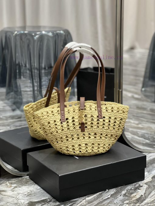 Yves Saint Laurent Bags Quick drop of woven bagsVegetable basket hollowed out straw woven tote bag_Y's exquisite Par 2iusuamv - Image 2
