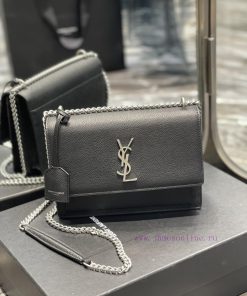 Yves Saint Laurent Bags 𝑺𝒖𝒏𝒔𝒆𝒕 𝟮𝟮𝒄𝒎Black silver buckle with diamond patternThe unbeatable classic sunset bag has bee fnvblifh