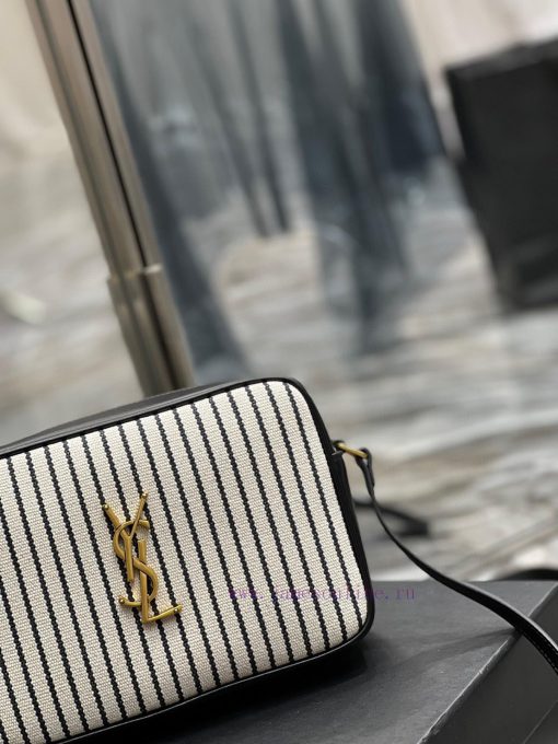 Yves Saint Laurent Bags 𝑳𝒐𝒖 Camera bag _ Black striped gold buckle with cowhideTop level imported Italian cowhide ca 2589vfyj - Image 4